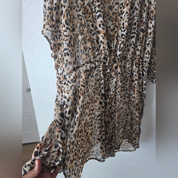 Time and Tru Animal Print Swim Coverup Dress - Picture 7 of 8